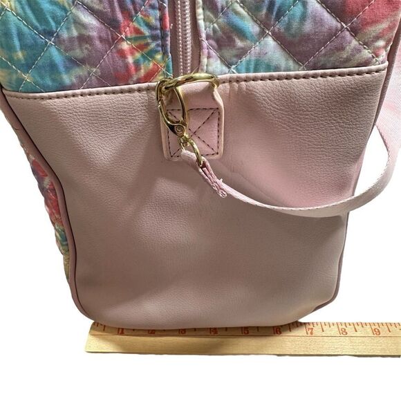 NWT BETSEY JOHNSON QUILTED MULTI COLOR TIE DYE LARGE WEEKENDER TRAVEL BAG - Picture 4 of 8